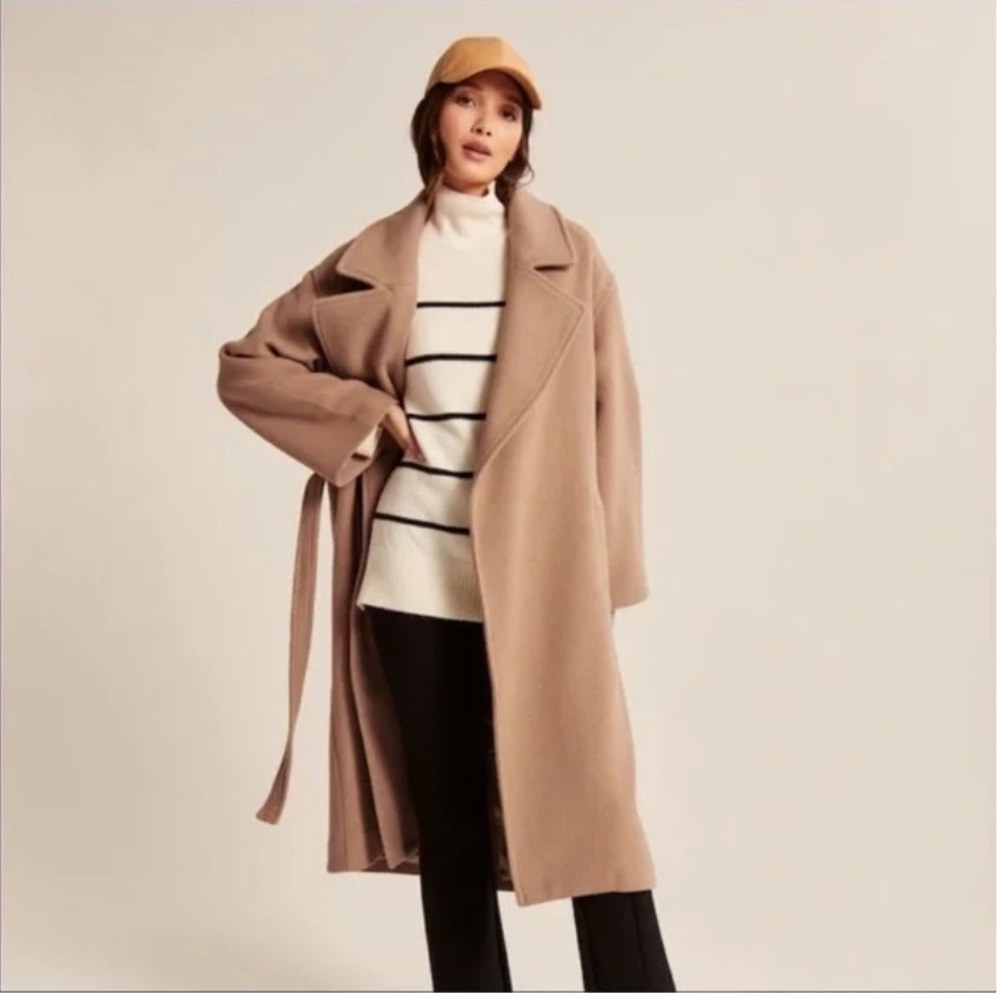 Abercrombie & Fitch Tan Pea Coat - Picture 2 of 8